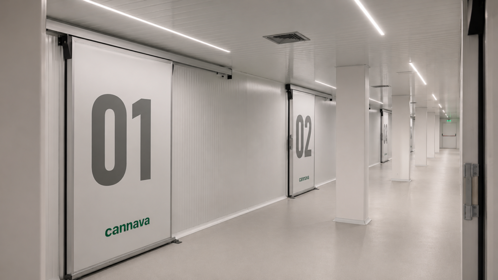 Puertas termicas en camaras de secado de cannabis medicinal.