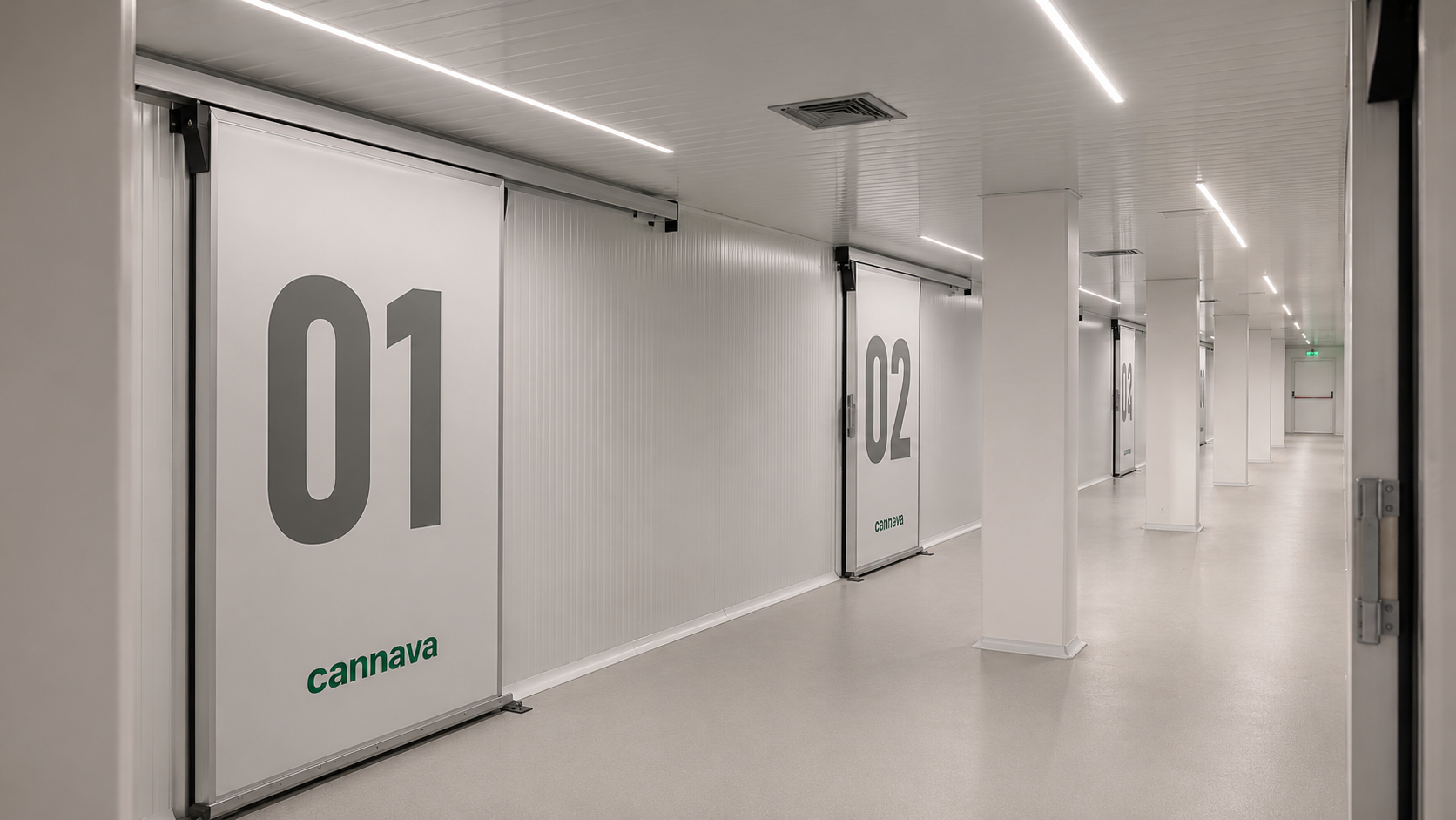Puertas termicas en camaras de secado de cannabis medicinal.