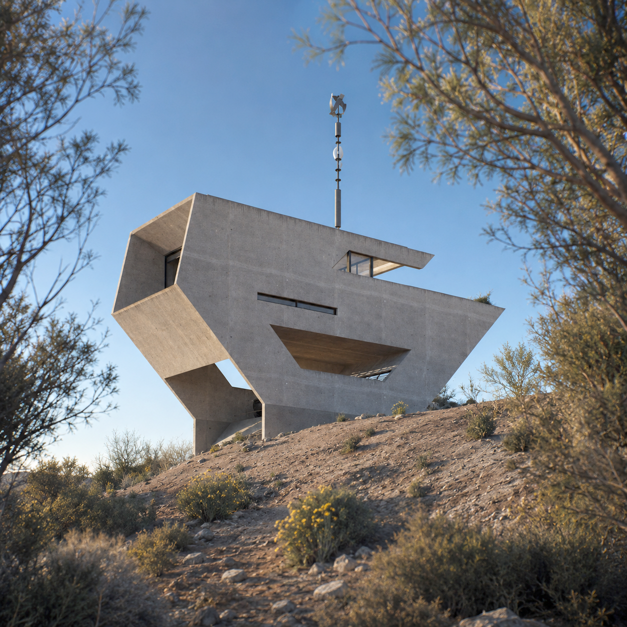 Casa en aislamiento de San Juan, Argentina. Proyecto Leguía Yias Arquitectos