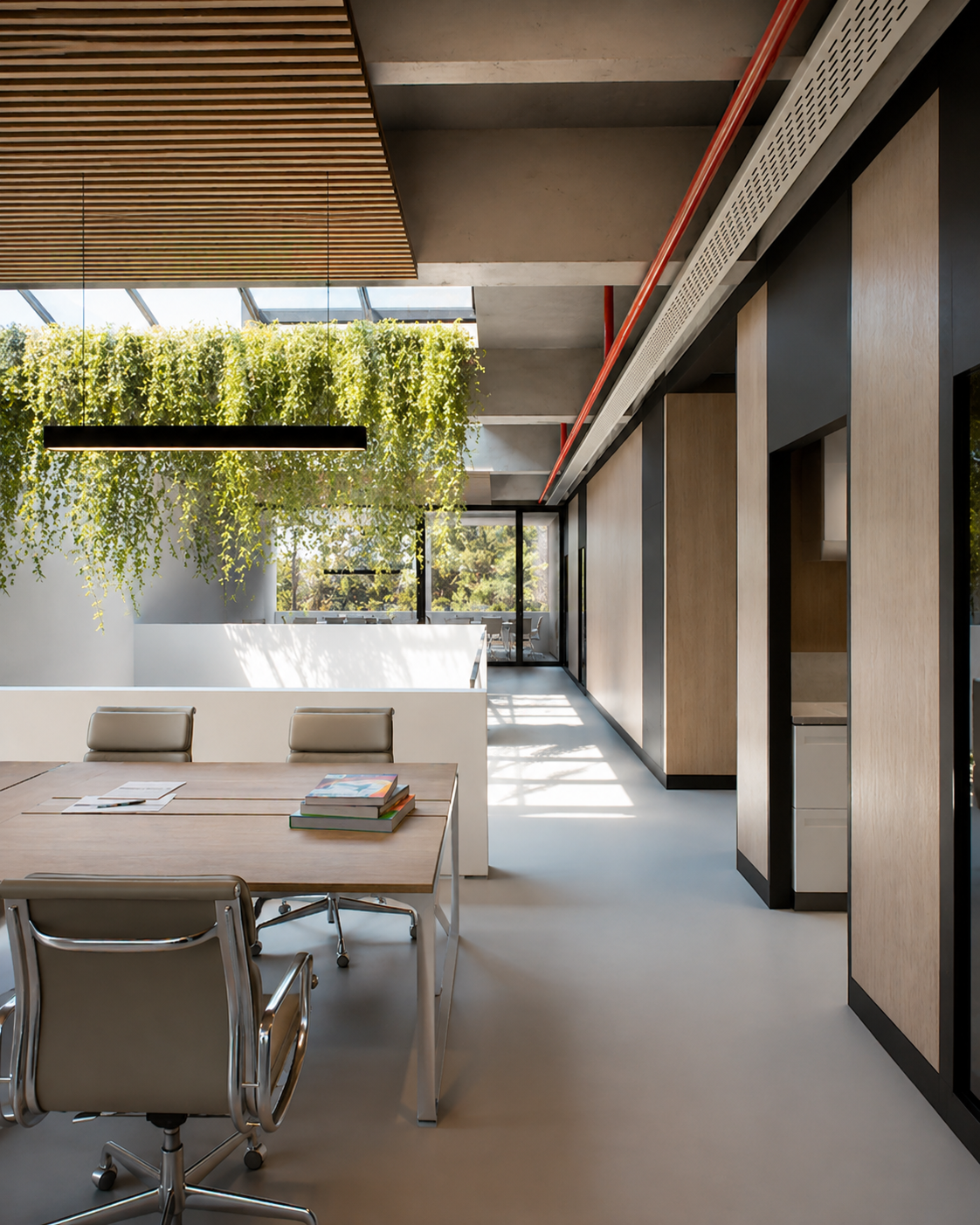 Piso de oficinas biofílicas en IECS Argentina. el edificio de IECS Argentina. Proyecto Leguía Yias Arquitectos